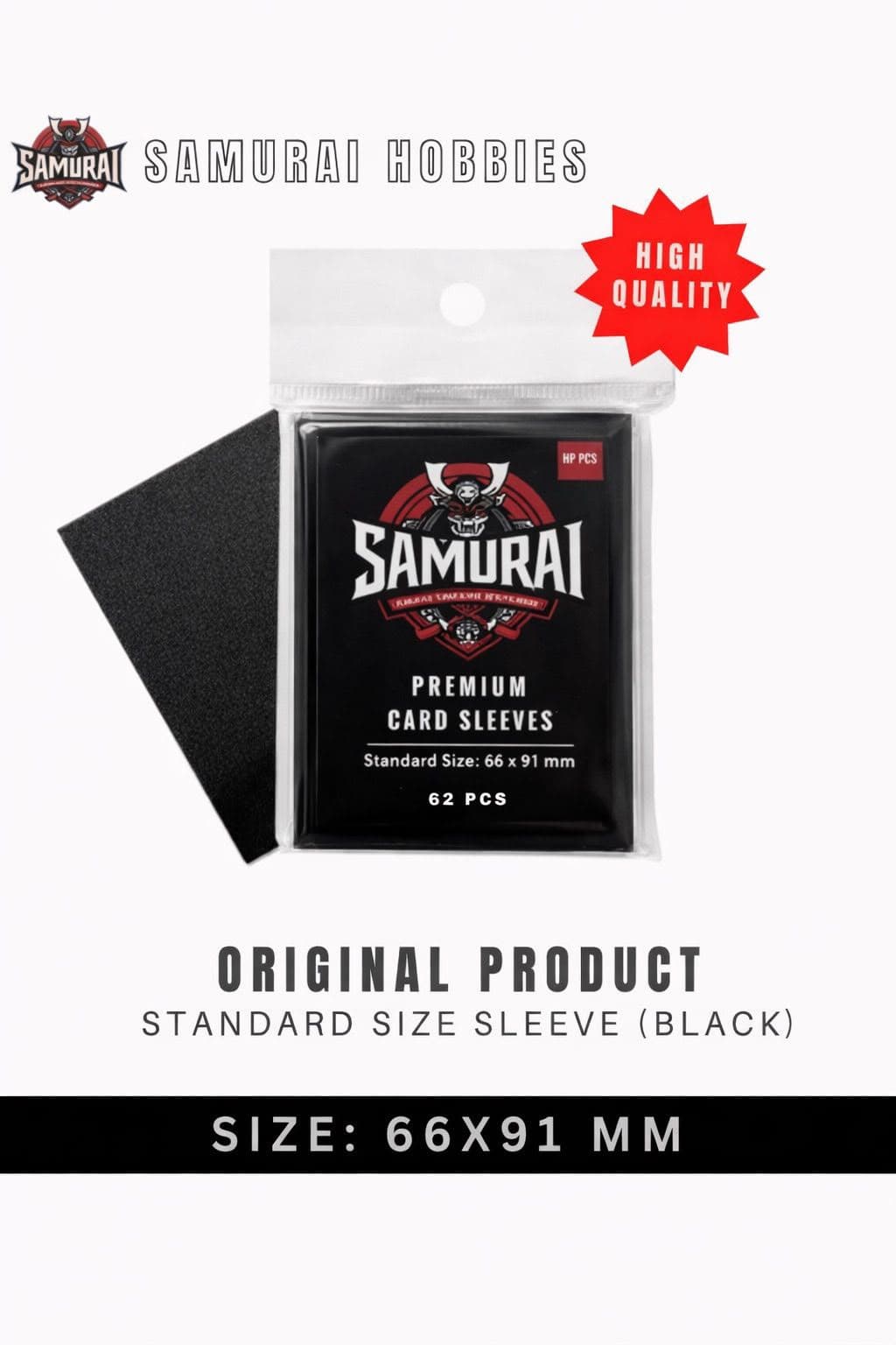 Standard Size Matte Sleeve 62pcs warna Hitam